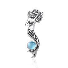Load image into Gallery viewer, Birthstone Celtic Knot Mermaid Pendant TPD079
