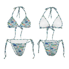 Load image into Gallery viewer, Bluewater Bloom Scrunch Bottom String Bikini