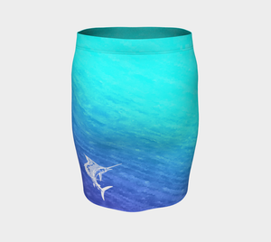 Ombre Sailfish Fitted Skirt