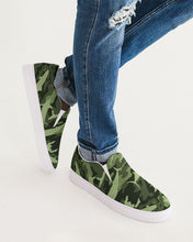 Load image into Gallery viewer, Green Saltwater Camo Men&#39;s Slip-On Canvas Shoe