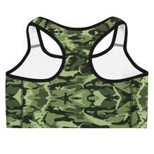 Load image into Gallery viewer, Green Saltwater Camo Sports bra