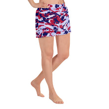 Load image into Gallery viewer, Patriotic Saltwater Camo Women's Athletic Shorts
