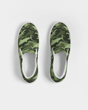 Load image into Gallery viewer, Green Saltwater Camo Men&#39;s Slip-On Canvas Shoe