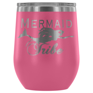 Custom Laser Cut Mermaid Tribe 12oz Wine Tumbler - Island Mermaid Tribe